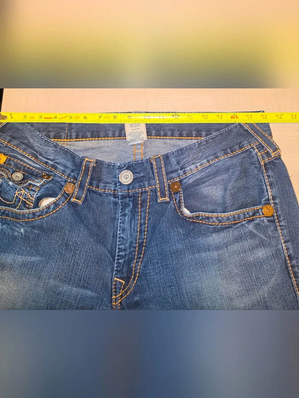 True Religion Men's Billy Big T Straight Leg Denim Jeans Size 36